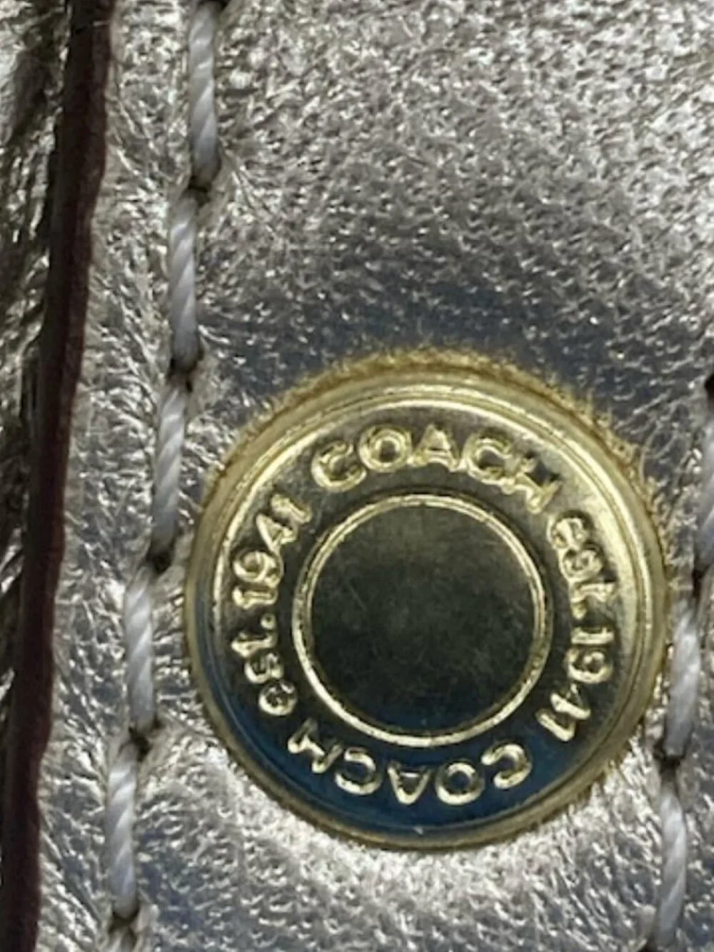 Coach Audrey Andie Cinch Tote Gold Leather Slouchy Buckle Bag Shoulder & Satchel - Picture 7 of 8